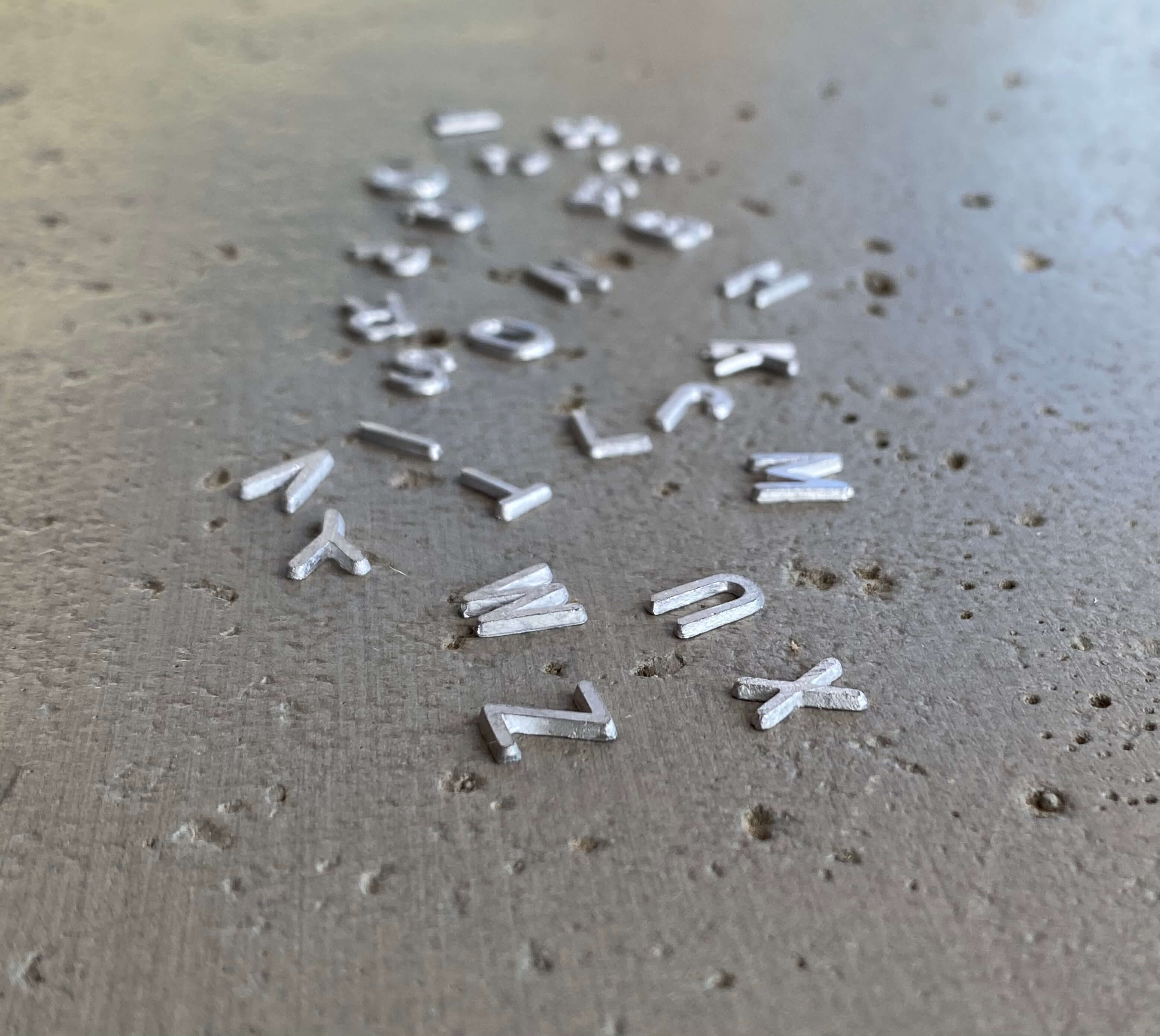 Set of A to Z Unmounted Lead Characters Flat Face Style Magic Xray